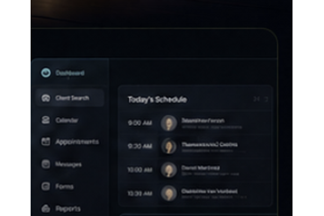 Allied health practice management dashboard preview